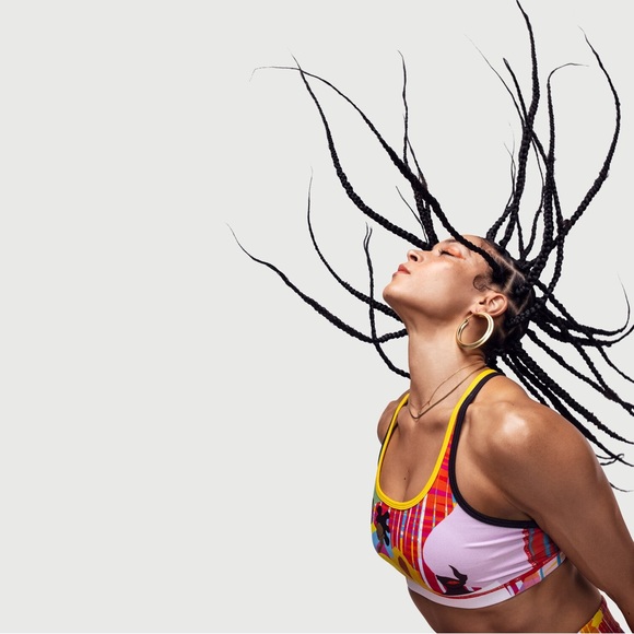 NWT Peloton x Monica Ahanonu WITH Strappy Sports Bra XS - Picture 4 of 6